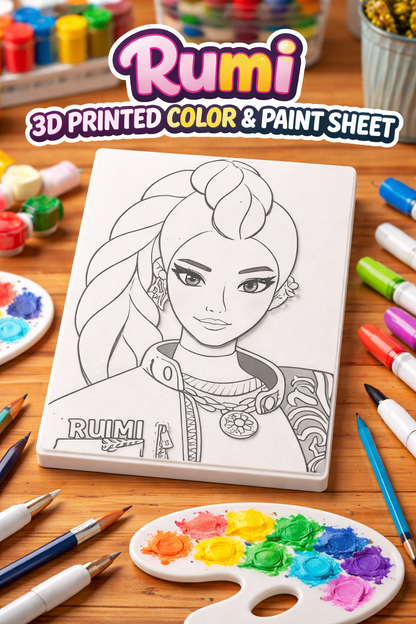Rumi 3D Printed Color & Paint Sheet | Long-Lasting